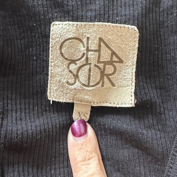 Chaser Black Ribbed Ruffle Back Tank Top Women’s Size XS - Picture 6 of 6